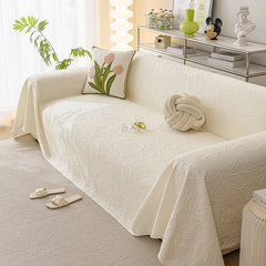Durable Cooling Couch Cover for Dogs Textured Chic Leaf Summer Throw Cover Blanket - Ornate Home