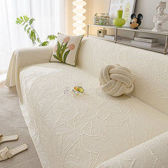 Durable Cooling Couch Cover for Dogs Textured Chic Leaf Summer Throw Cover Blanket - Ornate Home