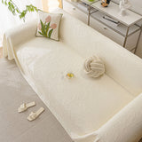 Durable Cooling Couch Cover for Dogs Textured Chic Leaf Summer Throw Cover Blanket - Ornate Home