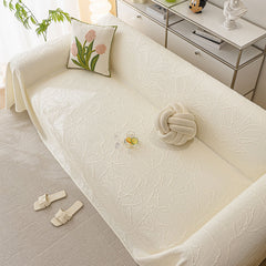 Durable Cooling Couch Cover for Dogs Textured Chic Leaf Summer Throw Cover Blanket - Ornate Home