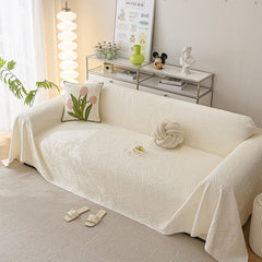 Durable Cooling Couch Cover for Dogs Textured Chic Leaf Summer Throw Cover Blanket - Ornate Home