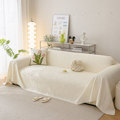 Durable Cooling Couch Cover for Dogs Textured Chic Leaf Summer Throw Cover Blanket - Ornate Home