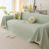 Durable Cooling Couch Cover for Dogs Textured Chic Leaf Summer Throw Cover Blanket - Ornate Home