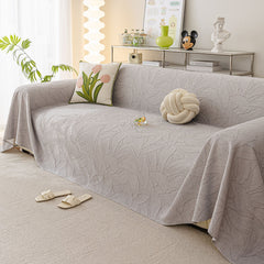 Durable Cooling Couch Cover for Dogs Textured Chic Leaf Summer Throw Cover Blanket - Ornate Home