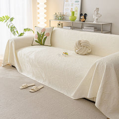 Durable Cooling Couch Cover for Dogs Textured Chic Leaf Summer Throw Cover Blanket - Ornate Home
