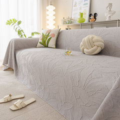 Durable Cooling Couch Cover for Dogs Textured Chic Leaf Summer Throw Cover Blanket - Ornate Home