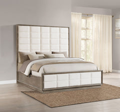 Durango Washed Oak California King Panel Bed - Ornate Home