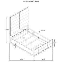 Durango Washed Oak Queen Panel Bed - Ornate Home