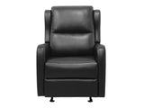 Durant Black Glider Reclining Chair - Ornate Home