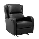 Durant Black Glider Reclining Chair - Ornate Home