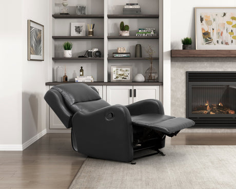 Durant Black Glider Reclining Chair - Ornate Home