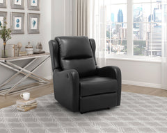 Durant Black Reclining Chair - Ornate Home