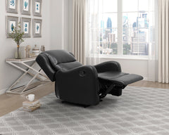 Durant Black Reclining Chair - Ornate Home