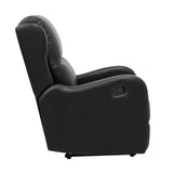 Durant Black Reclining Chair - Ornate Home