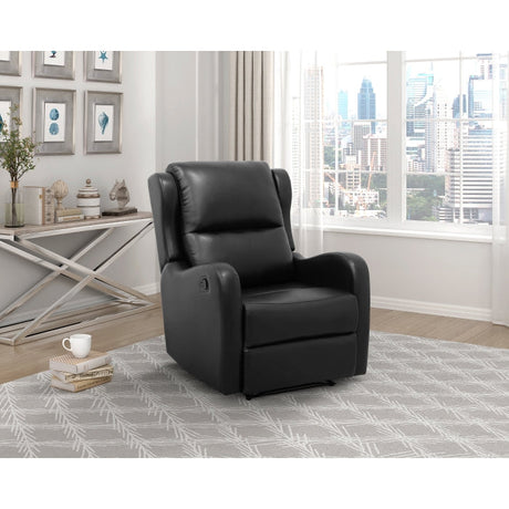 Durant Black Reclining Chair - Ornate Home