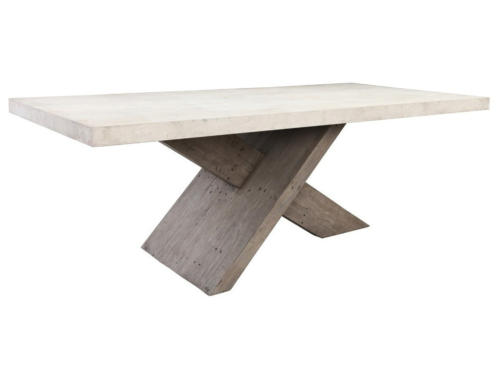 Durant Distressed Gray/Weathered Chalk Dining Table - Ornate Home