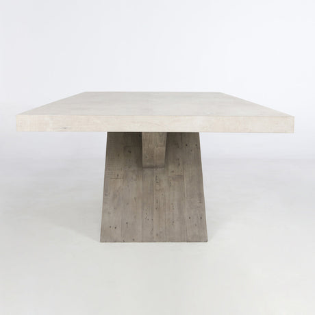 Durant Distressed Gray/Weathered Chalk Dining Table - Ornate Home