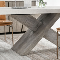 Durant Distressed Gray/Weathered Chalk Dining Table - Ornate Home