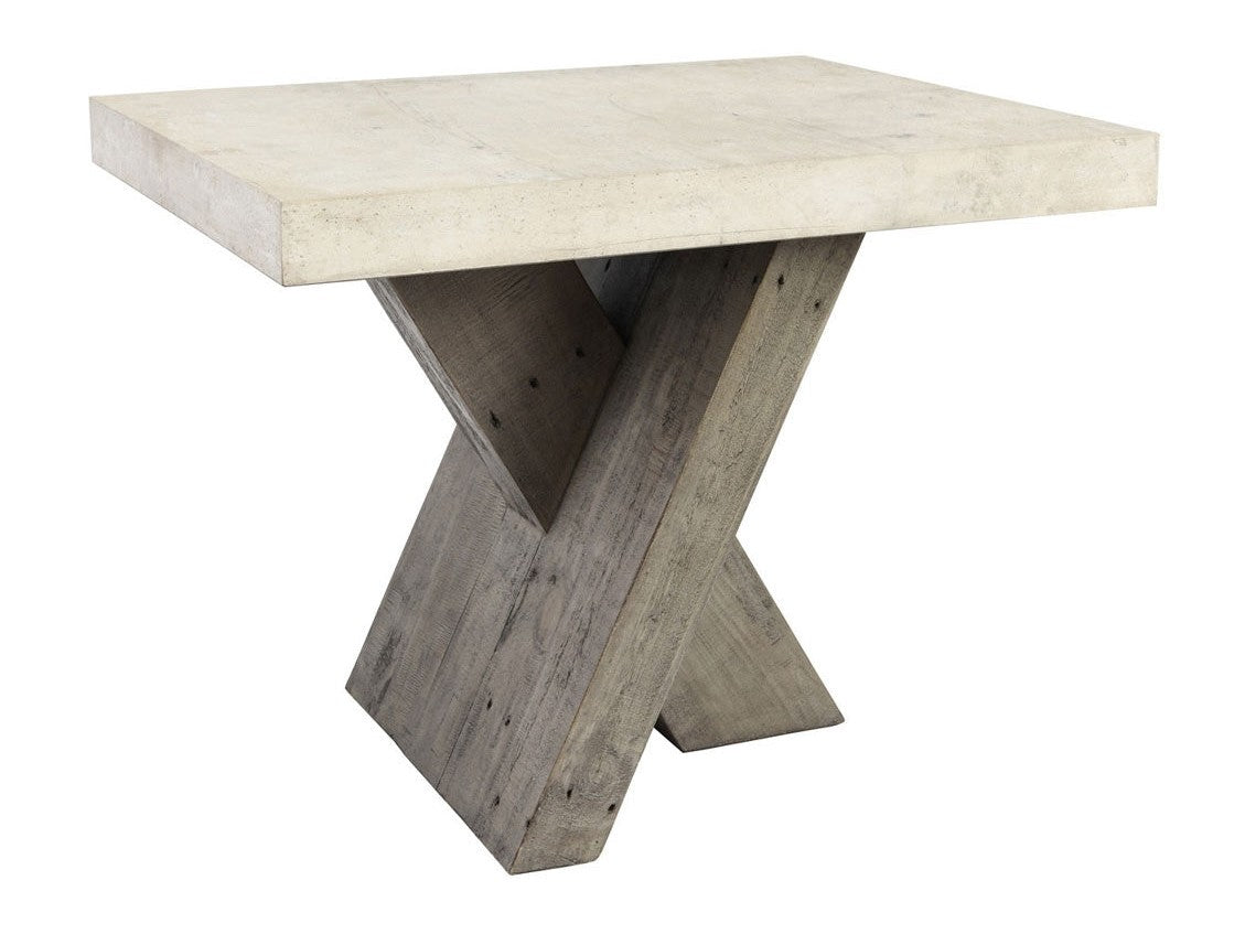 Durant Distressed Gray/Weathered Chalk End Table - Ornate Home