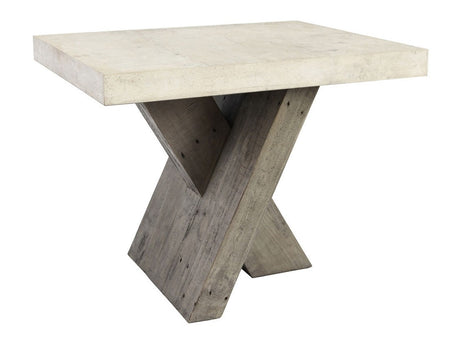 Durant Distressed Gray/Weathered Chalk End Table - Ornate Home