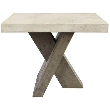 Durant Distressed Gray/Weathered Chalk End Table - Ornate Home
