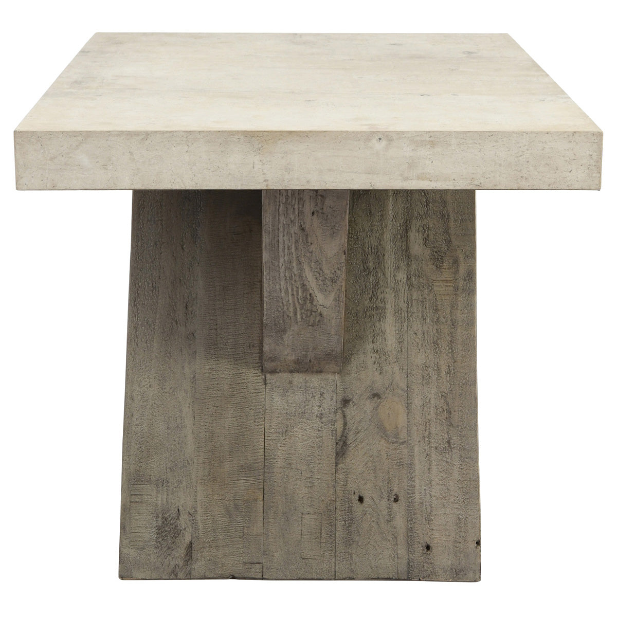 Durant Distressed Gray/Weathered Chalk End Table - Ornate Home
