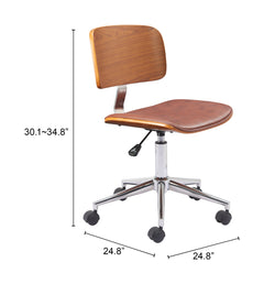 Duravel Brown Office Chair - Ornate Home