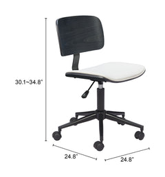 Duravel White & Black Office Chair - Ornate Home