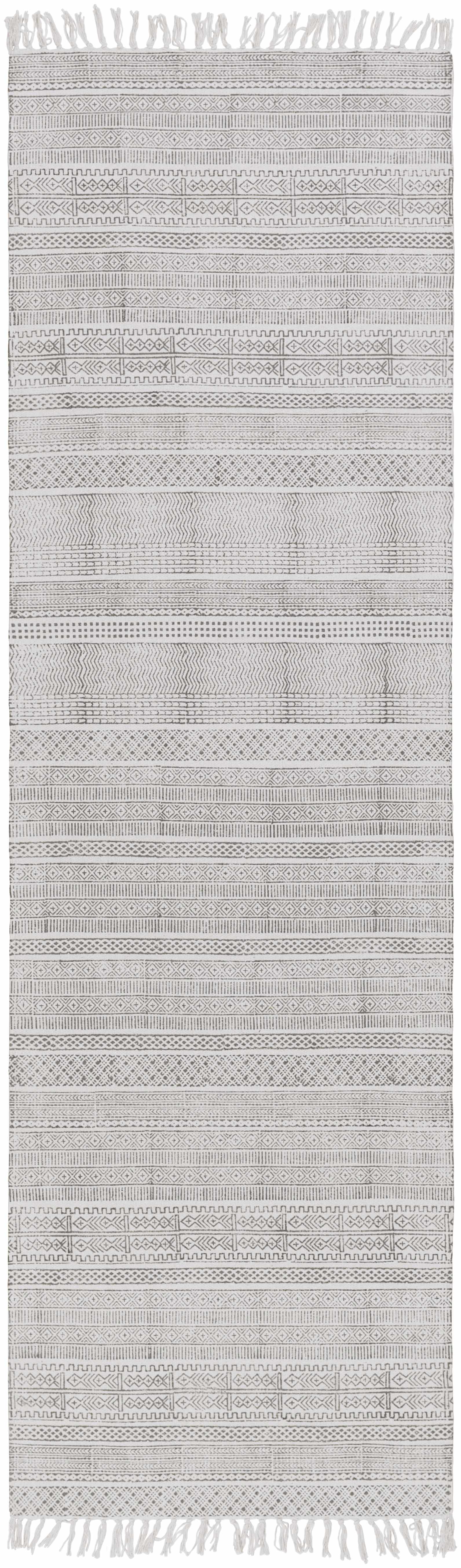 Durbin Off-White Cotton Flatweave Carpet - Clearance - Ornate Home