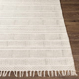 Durbin Off-White Cotton Flatweave Carpet - Clearance - Ornate Home