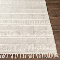 Durbin Off-White Cotton Flatweave Carpet - Clearance - Ornate Home