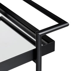 Durham Black/Clear Dining Cart - Ornate Home