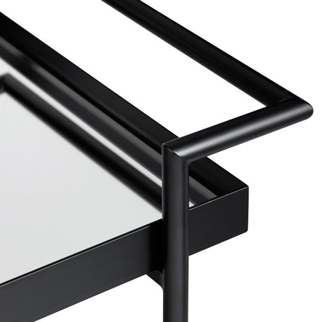 Durham Black/Clear Dining Cart - Ornate Home