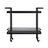 Durham Black/Clear Dining Cart - Ornate Home