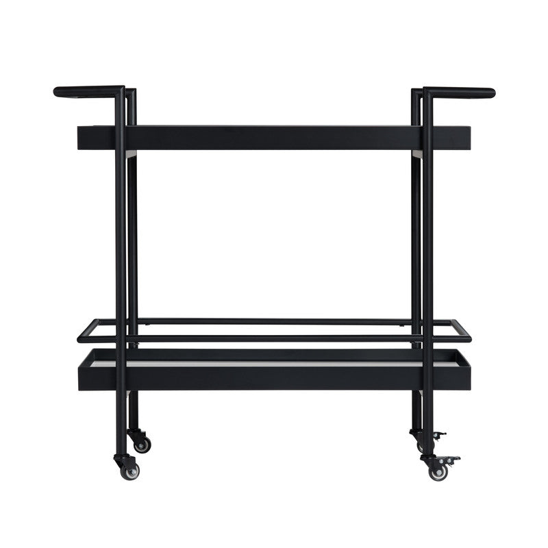 Durham Black/Clear Dining Cart - Ornate Home