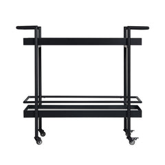 Durham Black/Clear Dining Cart - Ornate Home