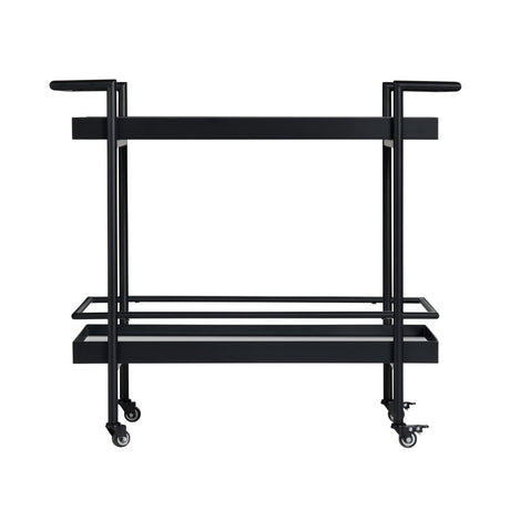 Durham Black/Clear Dining Cart - Ornate Home