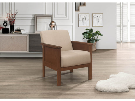 Durham Walnut/Brown Accent Chair - Ornate Home