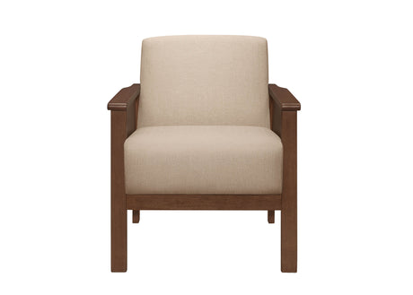 Durham Walnut/Brown Accent Chair - Ornate Home