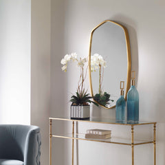 Duronia Antiqued Gold Mirror - Ornate Home