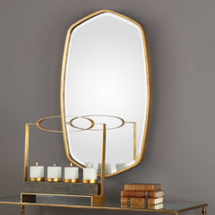 Duronia Antiqued Gold Mirror - Ornate Home