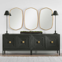 Duronia Antiqued Gold Mirror - Ornate Home