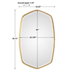 Duronia Antiqued Gold Mirror - Ornate Home