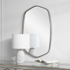 Duronia Brushed Silver Mirror - Ornate Home