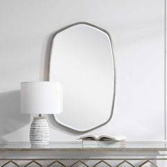 Duronia Brushed Silver Mirror - Ornate Home