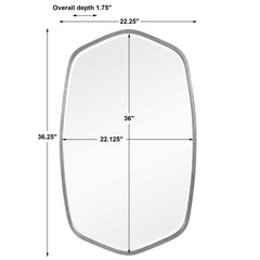 Duronia Brushed Silver Mirror - Ornate Home