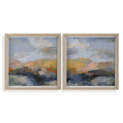 Dusk Multicolor Framed Prints (Set of 2) - Ornate Home