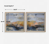 Dusk Multicolor Framed Prints (Set of 2) - Ornate Home