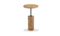 Dusk Rainforest Brown Marble Accent Table - Ornate Home