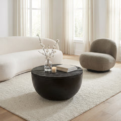 Duskan Black Storage Coffee Table - Ornate Home